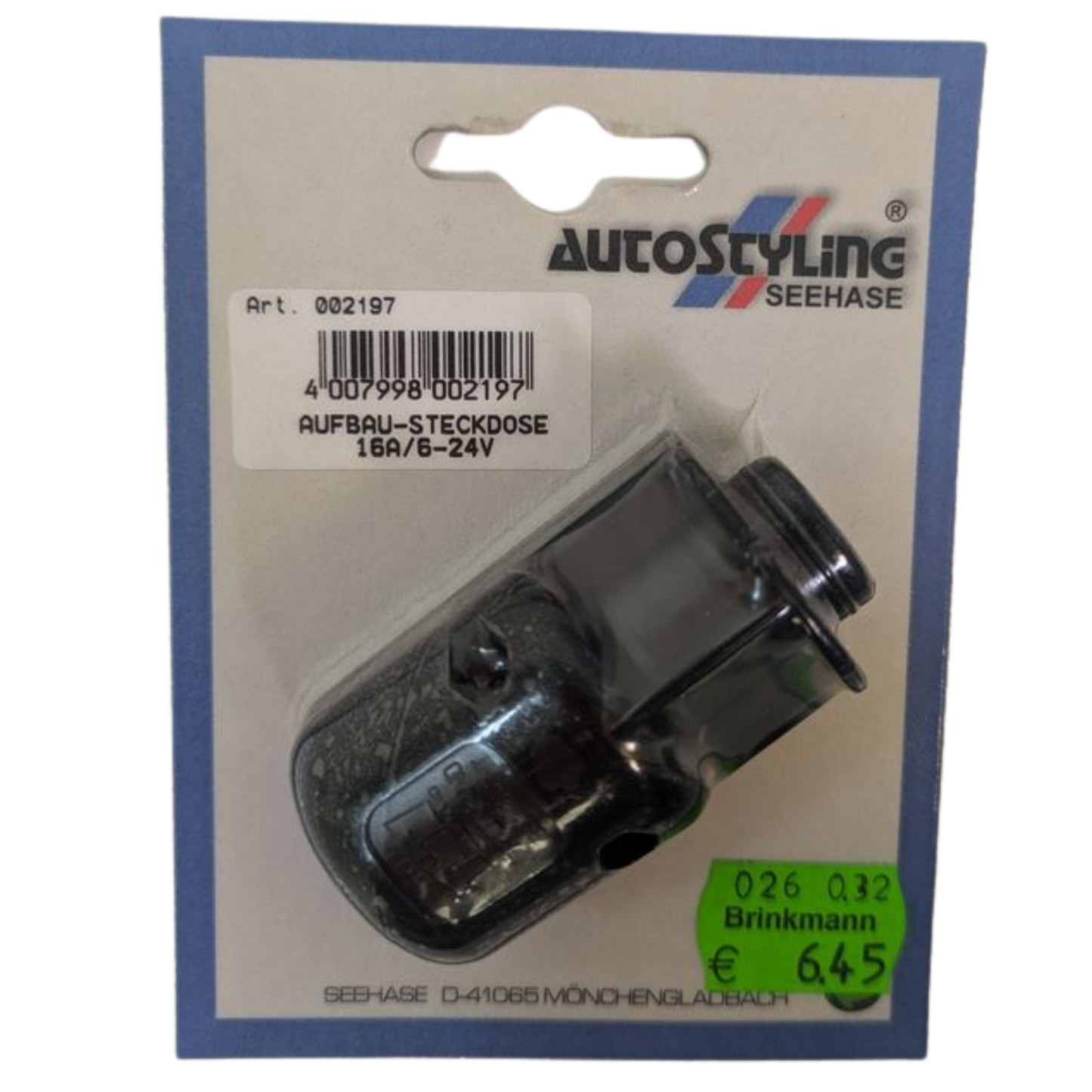 Aufbau-Steckdose – 16 A / 12–24 V