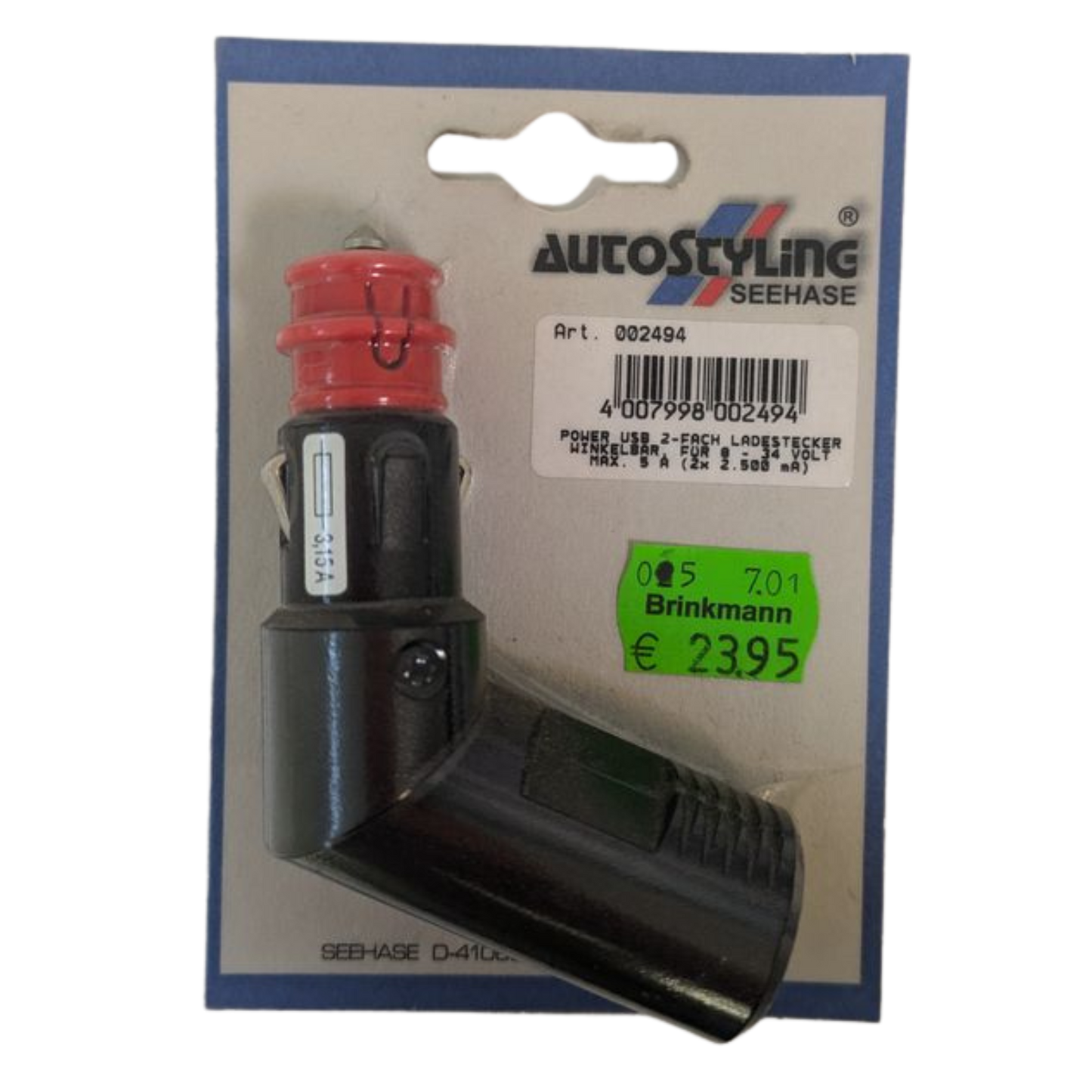 Power USB 2-fach Ladestecker – winkelbar