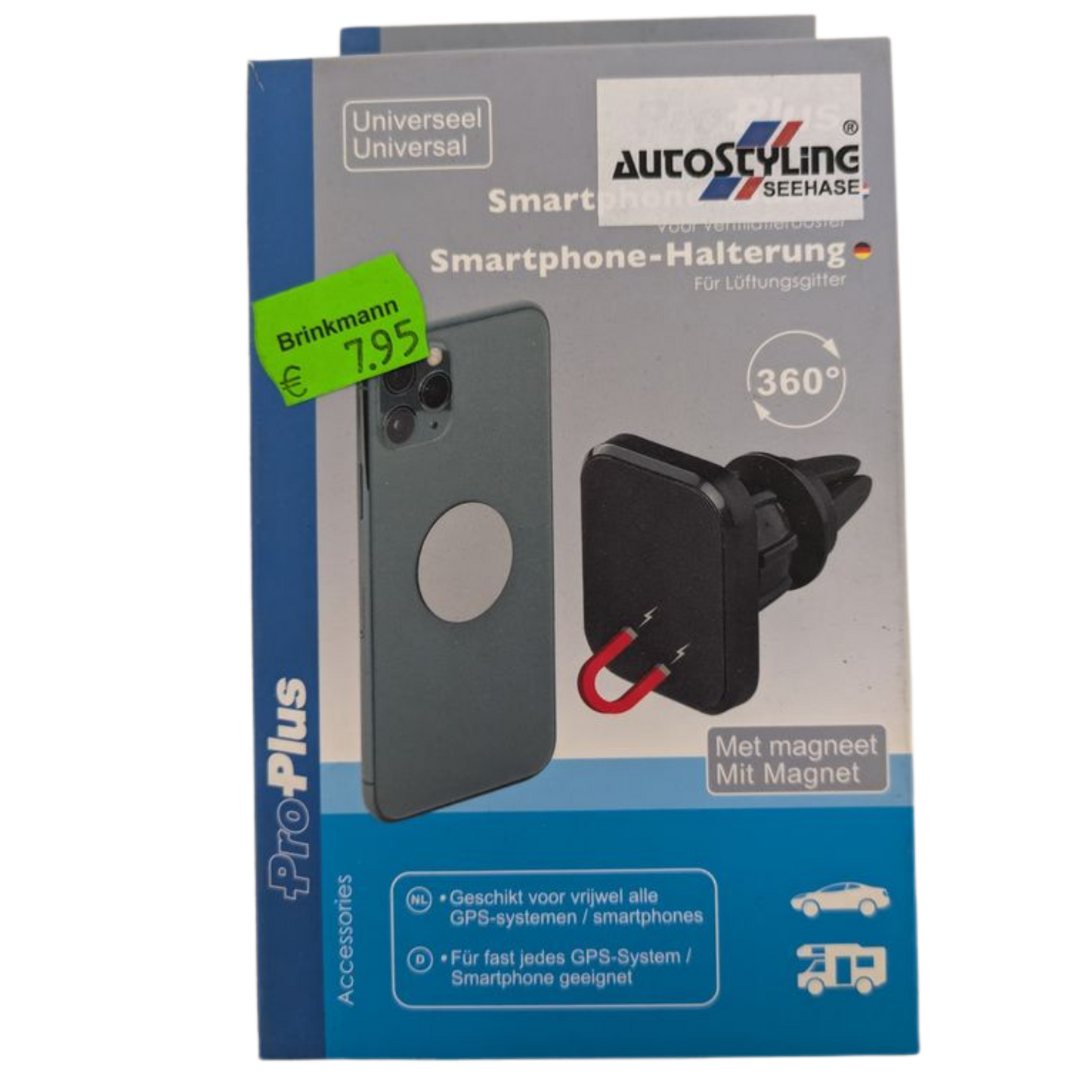 PROPLUS Magnet-Smartphonehalter – Universal für Lüftungsgitter