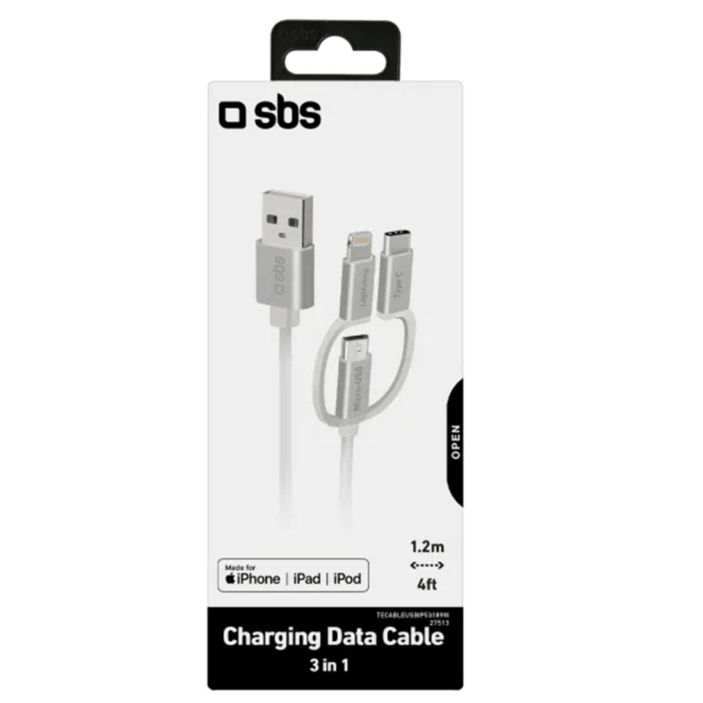 SBS 3-in-1 Daten- und Ladekabel