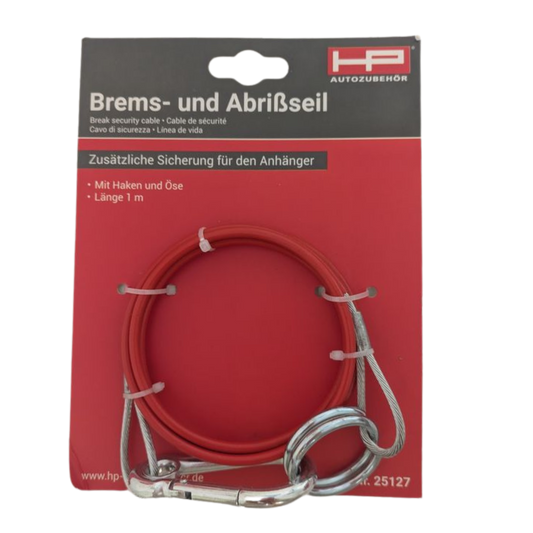 Brems- und Abrissseil 1 Meter - Zusätzliche Sicherung für den Anhänger