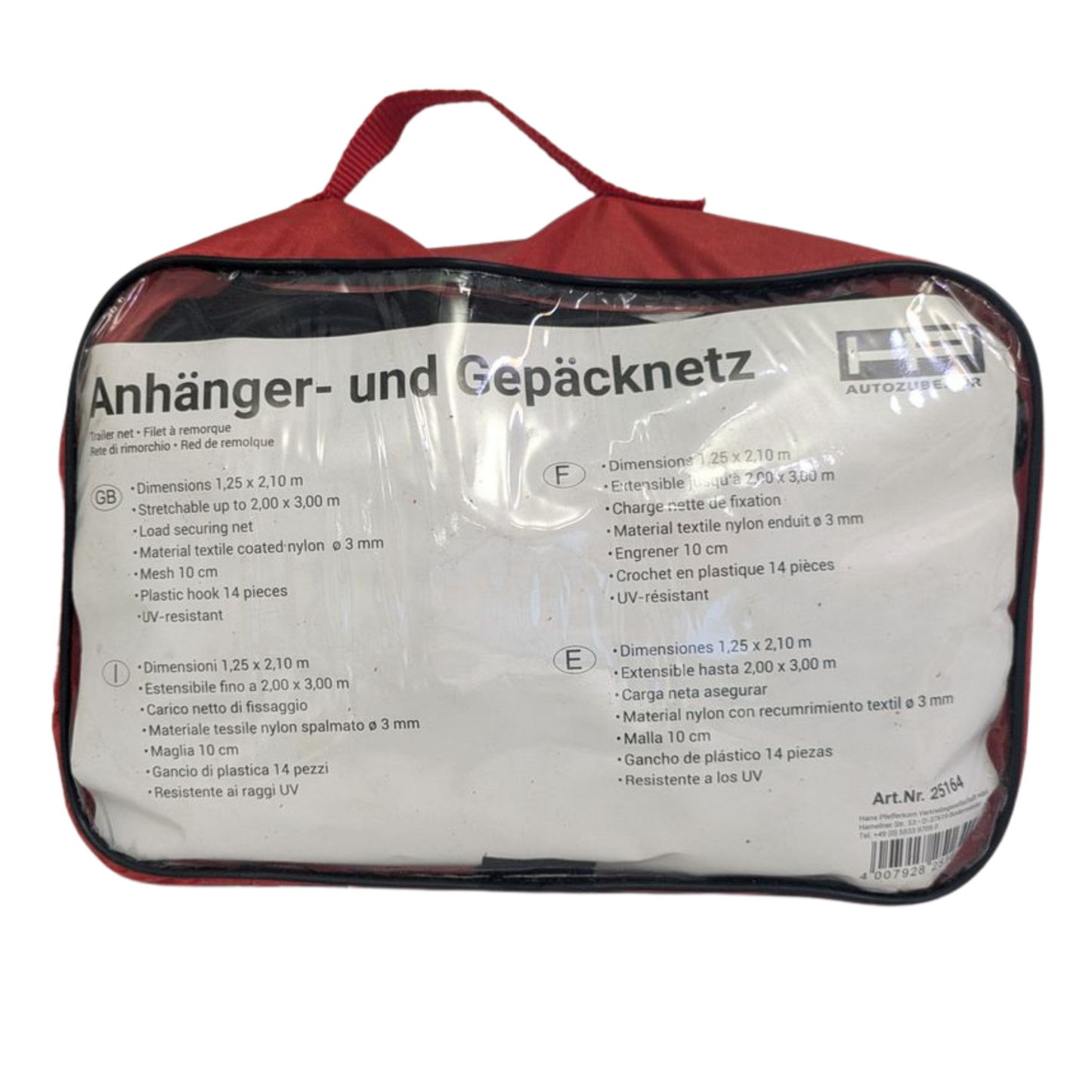 Anhänger- und Gepäcknetz 1,25 x 2,10 m