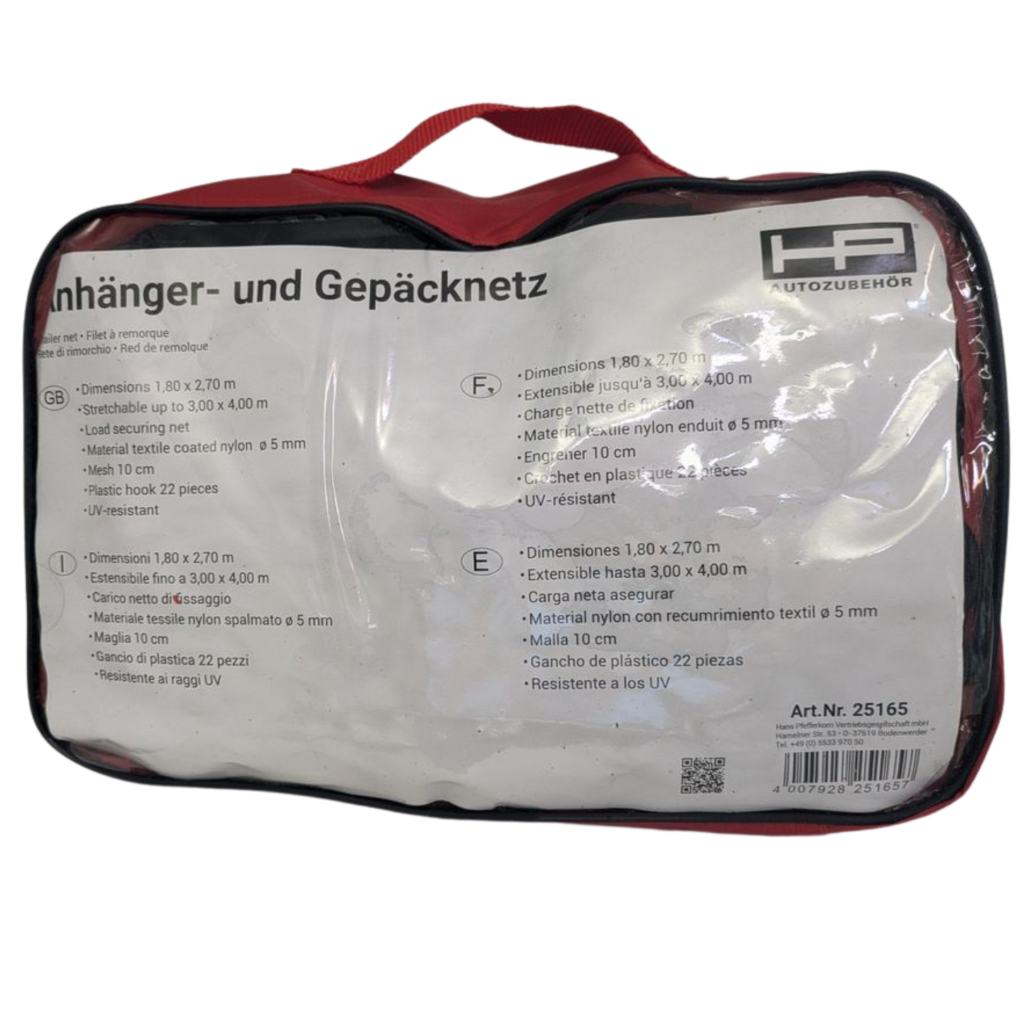 Anhänger- und Gepäcknetz 1,80 x 2,70 m