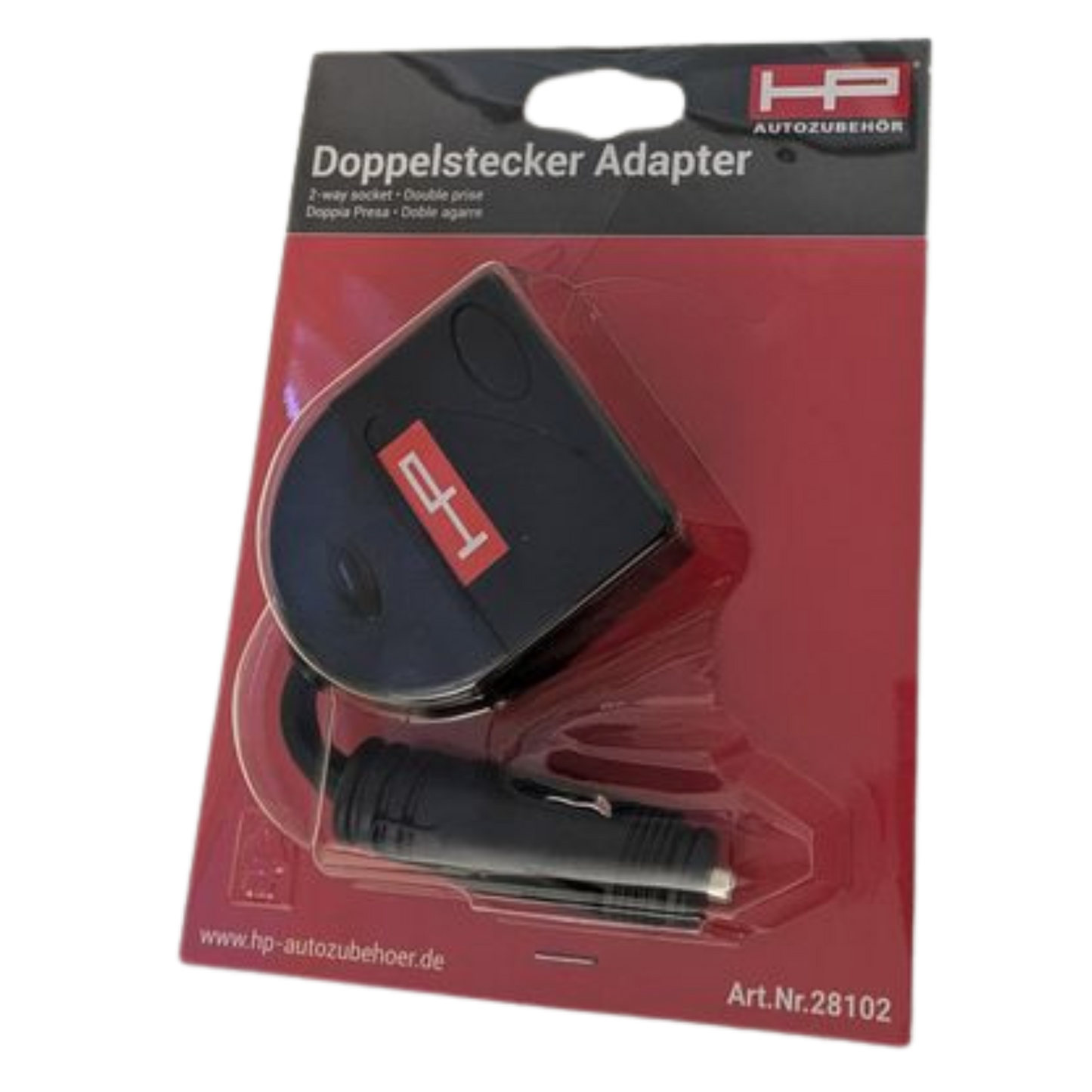 Doppelstecker Adapter 12V mit LED & Keramik