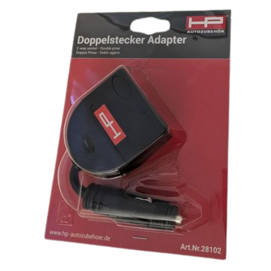 Doppelstecker Adapter 12V mit LED & Keramik