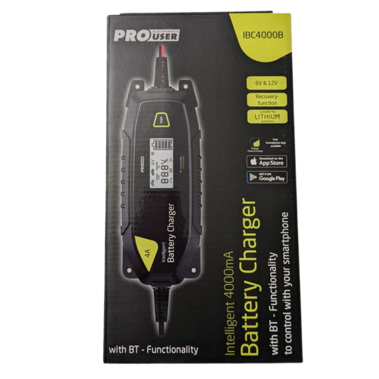 IBC 4000B Bluetooth Batterieladegerät 6V / 12V – 4A | Für Blei- & Lithium-Batterien