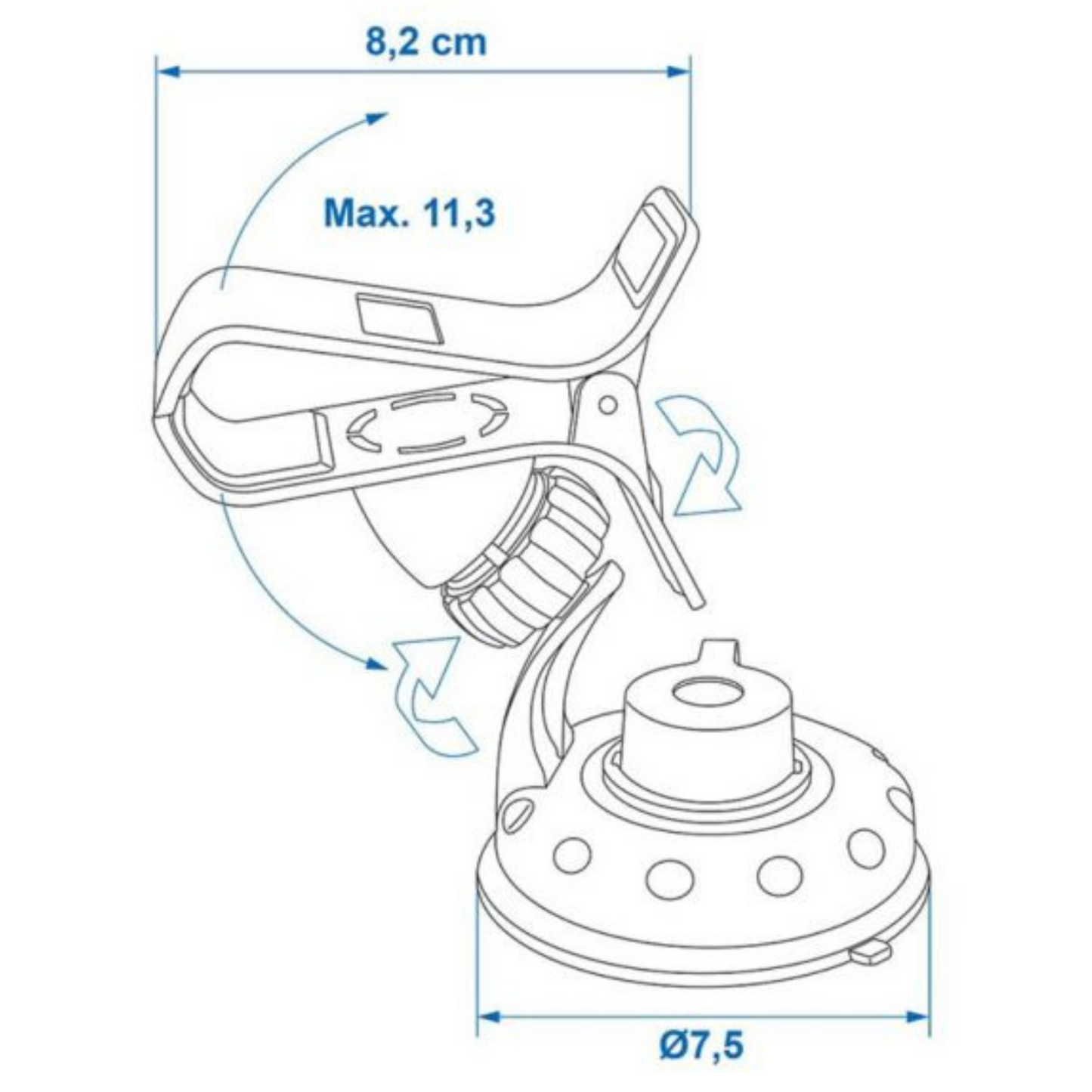 ProPlus Universal Navi- & Handyhalterung mit Saugnapf