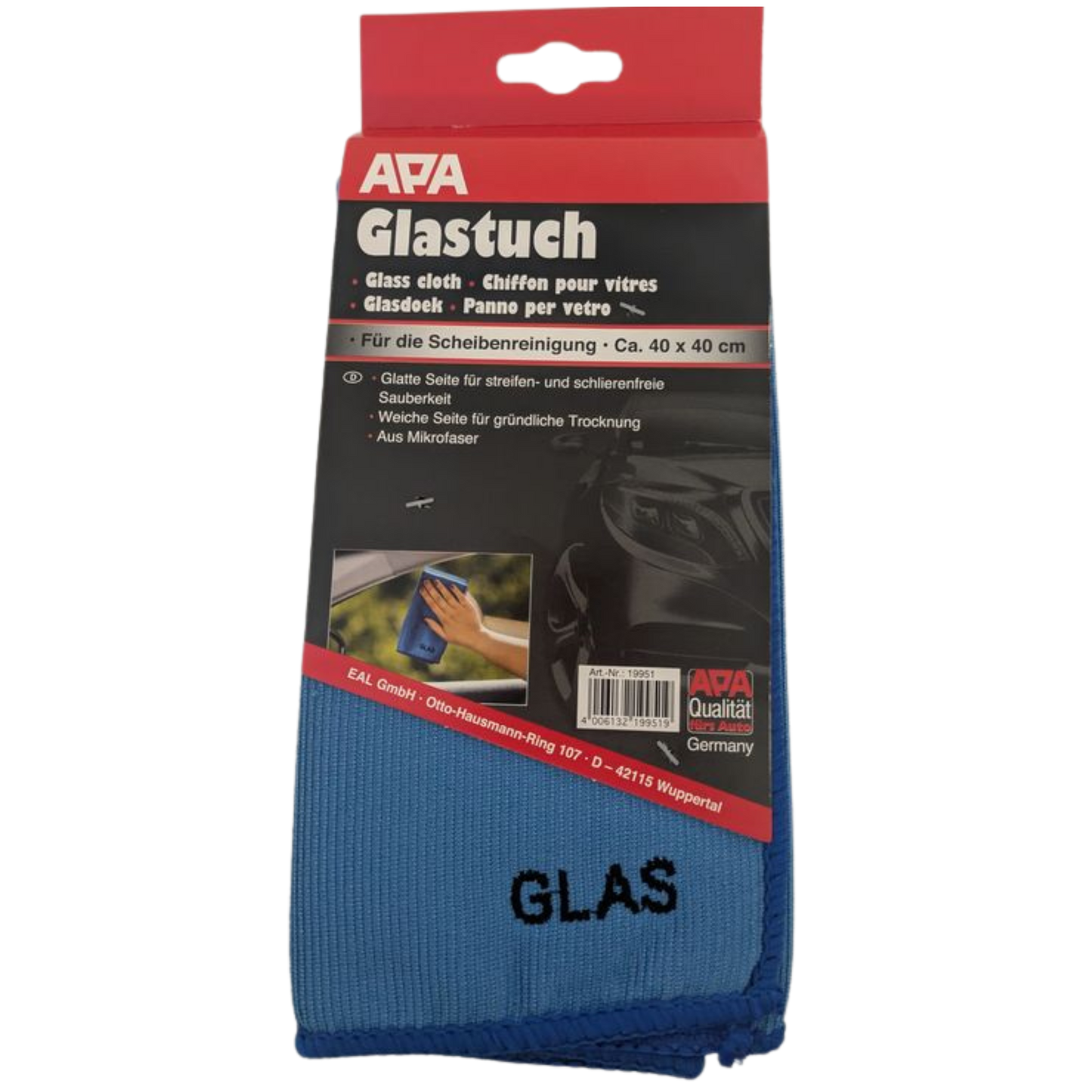 APA Glastuch für die Scheibenreinigung 40 x 40cm