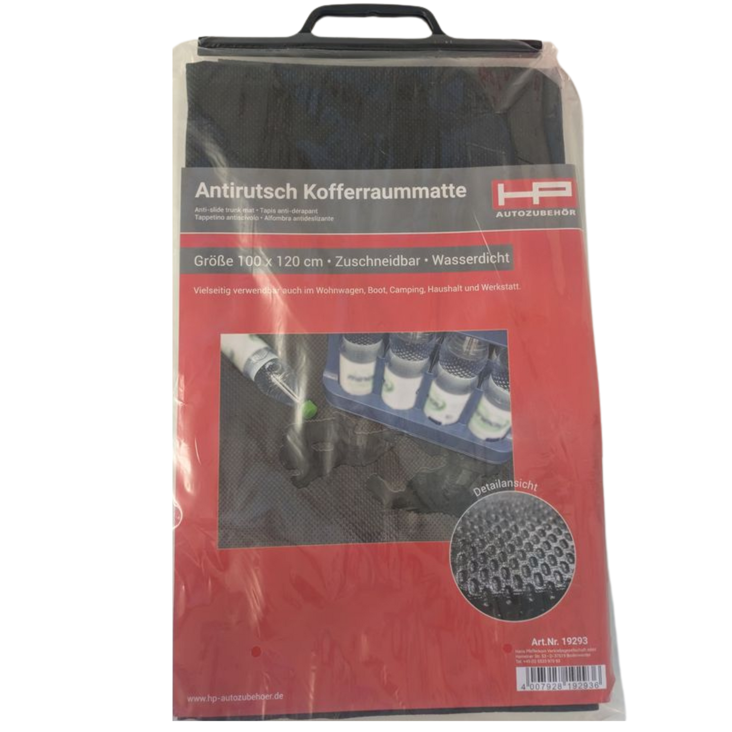 Antirutsch-Kofferraummatte 100 x 120 cm individuell zuschneidbar