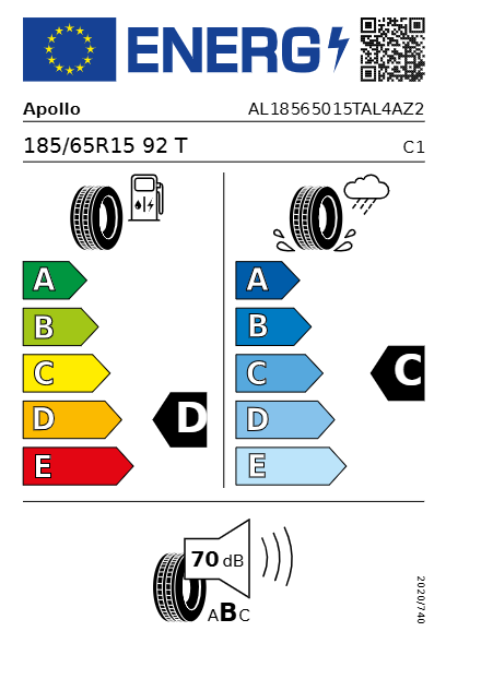 Apollo Alnac 4G 185/65 R15 92T XL Sommerreifen