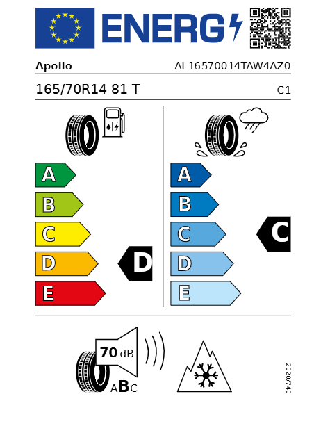Apollo Alnac 4G Winter 165/70 R14 81T Winterreifen