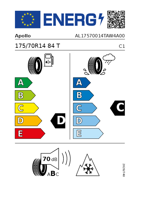 Apollo Alnac 4G Winter 175/70 R14 84T Winterreifen