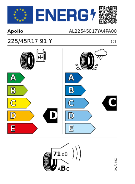 Apollo Aspire 4G+ 225/45 R17 91Y Sommerreifen