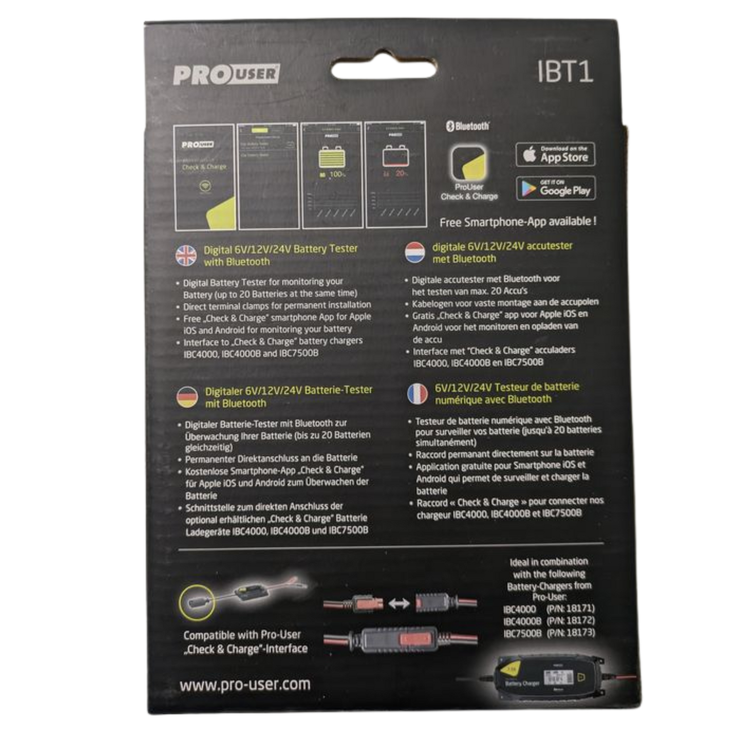 ProUser IBT1 – Digitaler Batterie-Tester mit Bluetooth & App-Anbindung