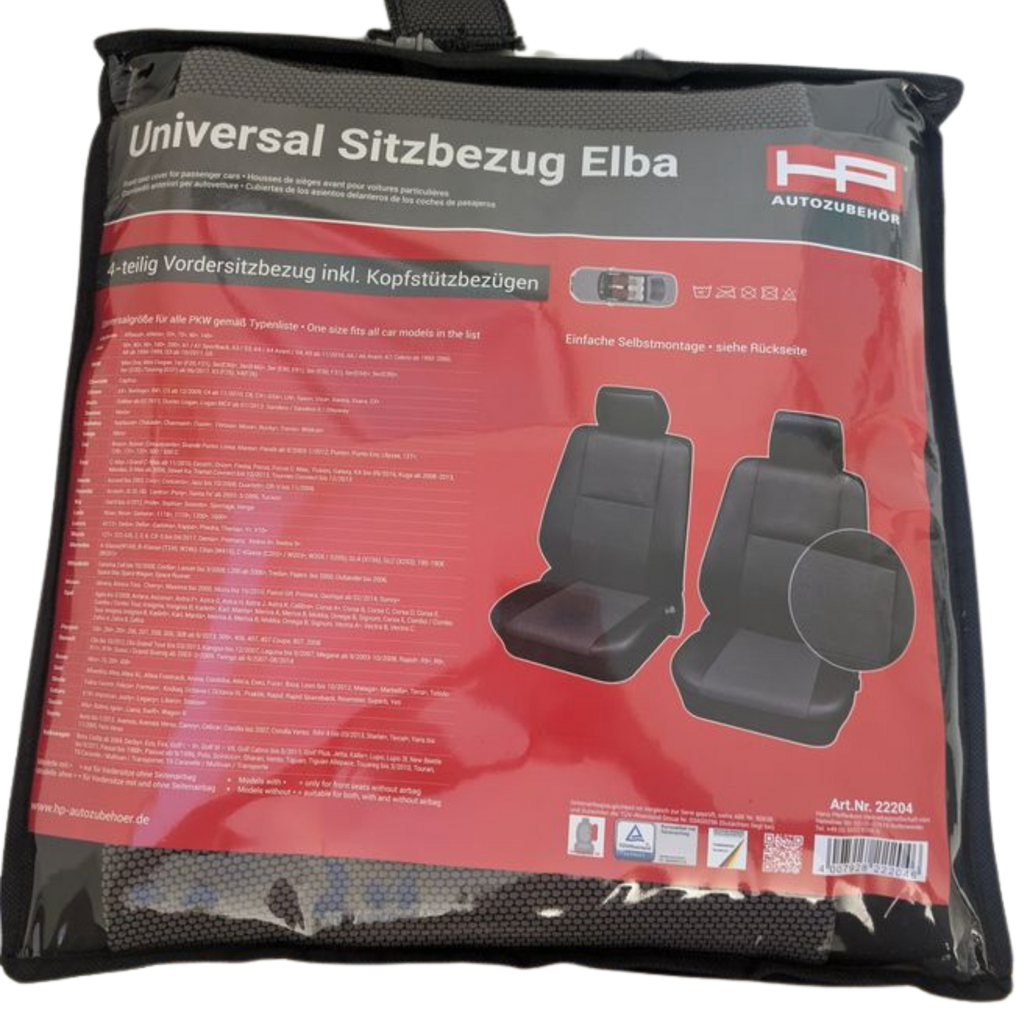 Universal Sitzbezug Elba 4-tlg. – Anthrazit