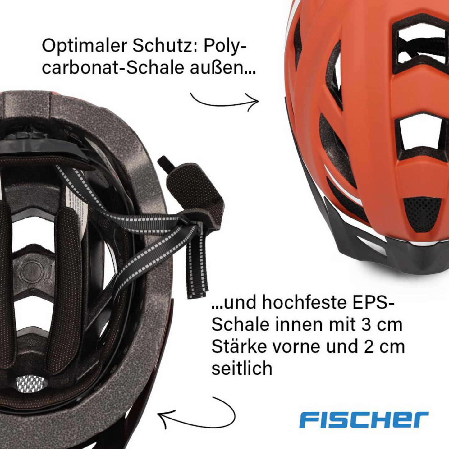 FISCHER Urban Plus Miami L/XL Fahrradhelm 58-61cm Rostbraun