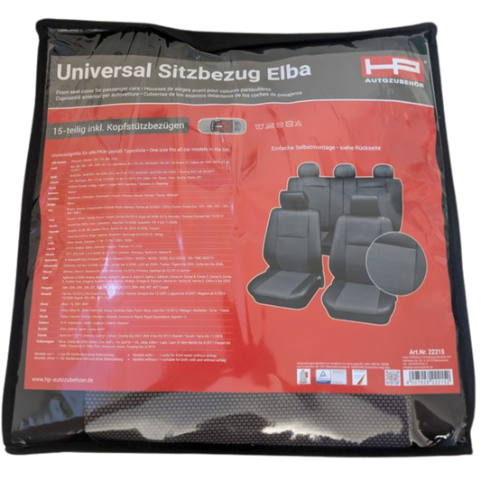 Universal Sitzbezug Elba 15-tlg. – Anthrazit
