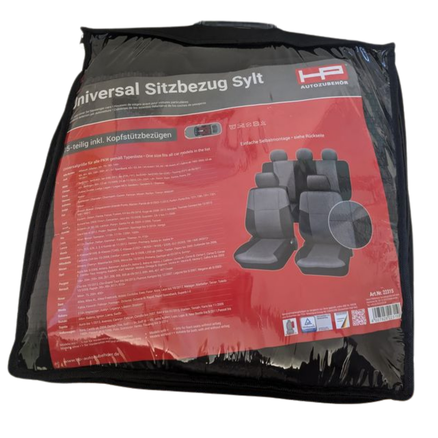 Universal Sitzbezug Sylt 15-tlg. - Schwarz