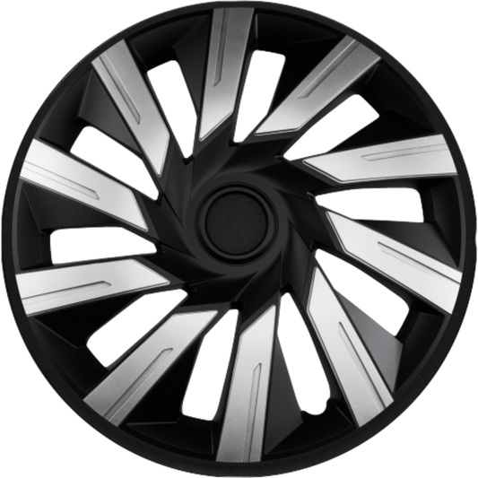 Radzierblenden Tecna – Silber-Schwarz 15"