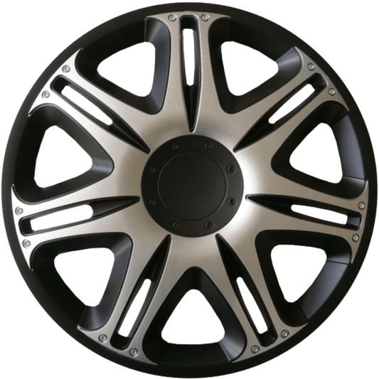 Radzierblenden Nascar – Silber-Schwarz 13"