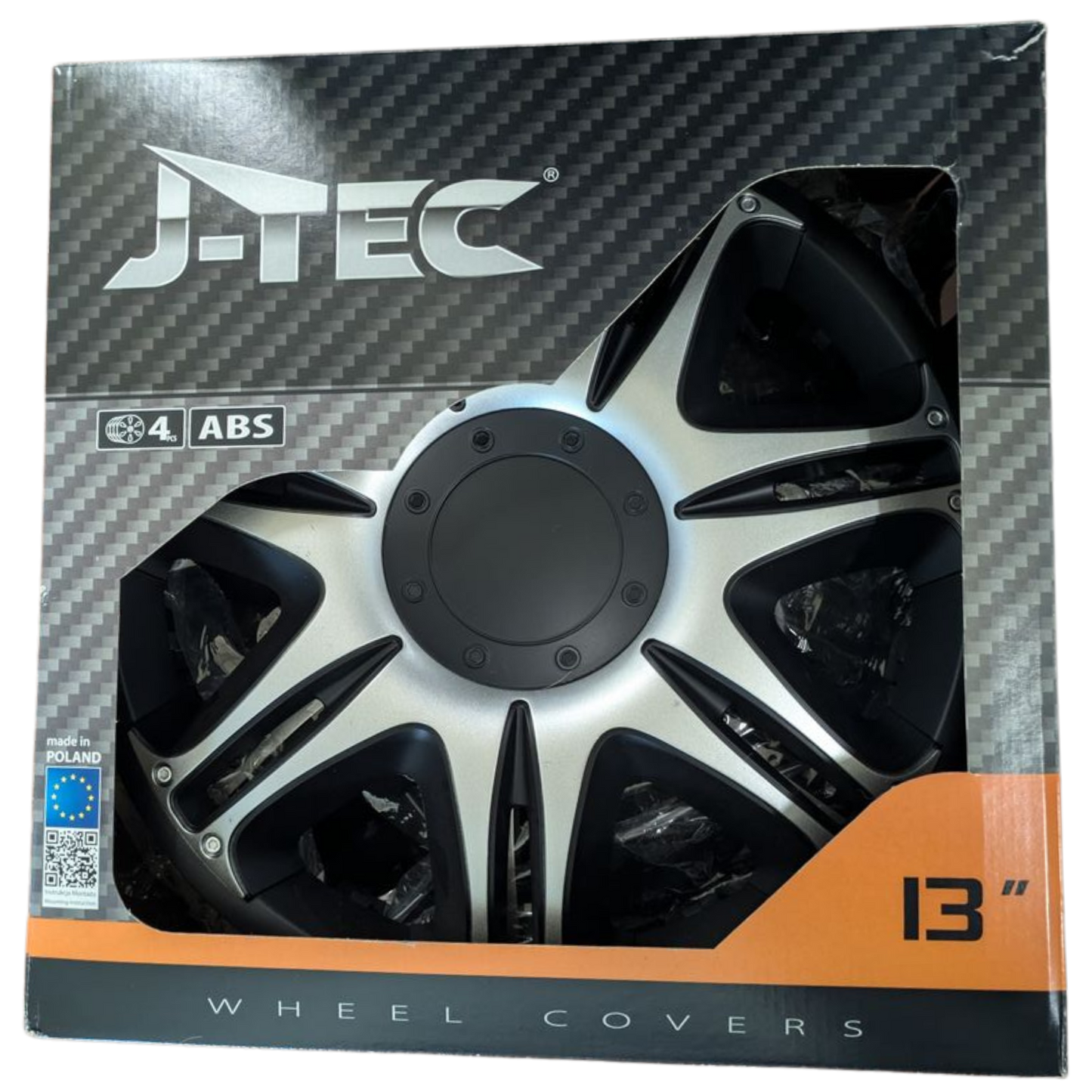 Radzierblenden Nascar – Silber-Schwarz 13"