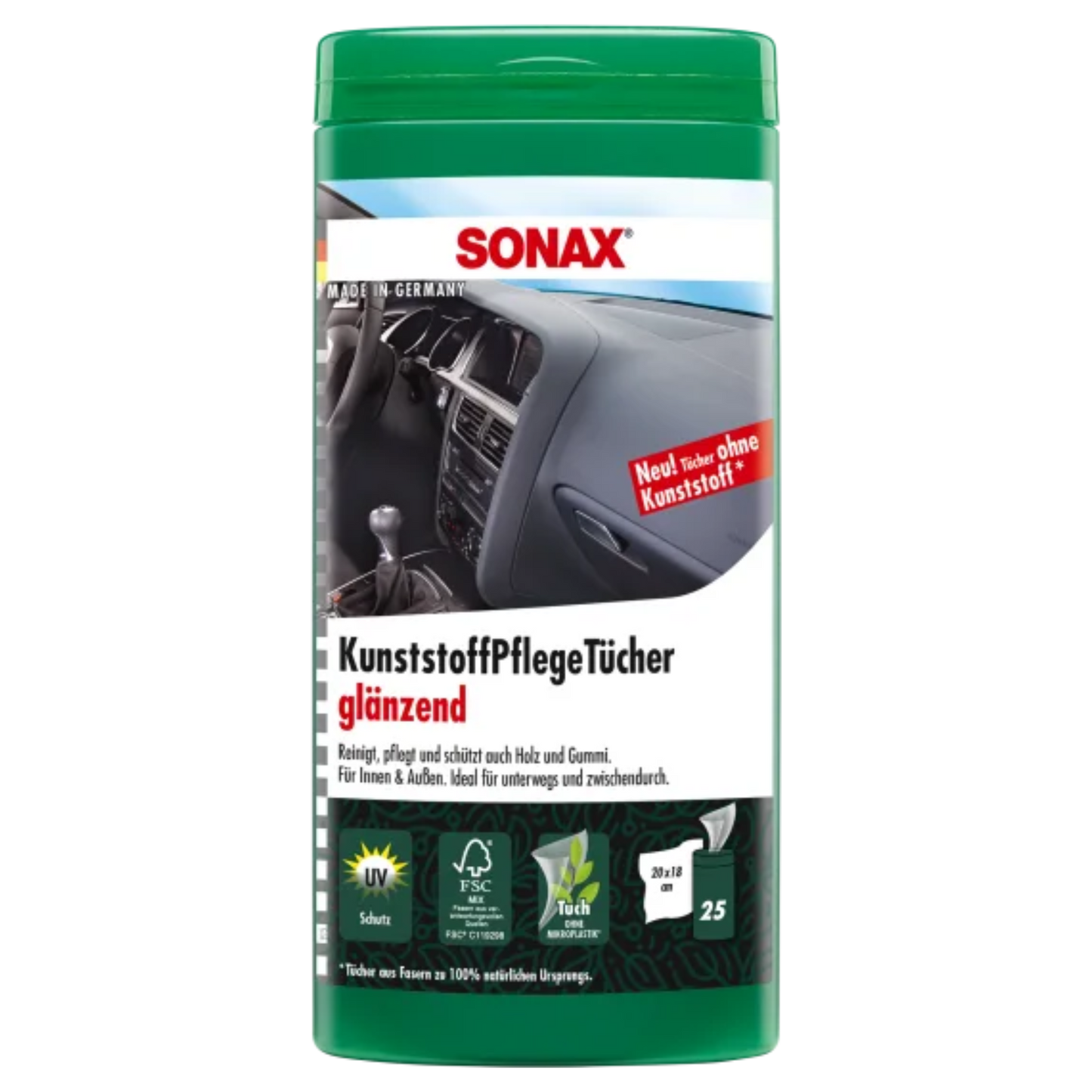 SONAX Kunststoffpflegetücher glänzend Box