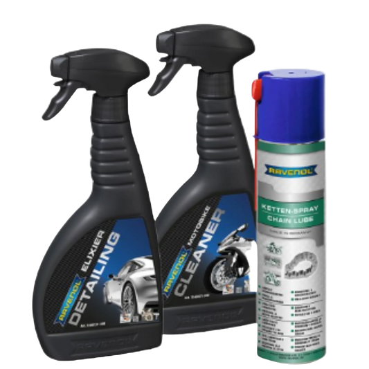 RAVENOL Motorrad Pflegeset