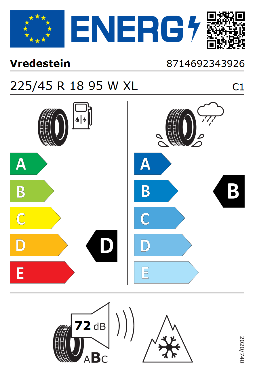 Vredestein Wintrac Pro 225/45 R18 95W Winterreifen