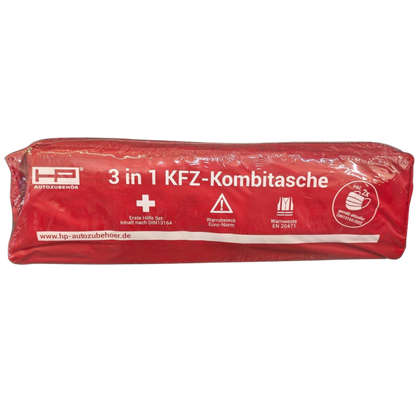 KFZ-Kombitasche 3 in 1 / Erste-Hilfe Set, Warndreieck & Warnweste