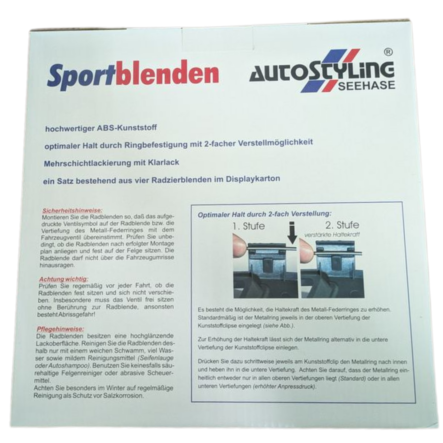 Sportblenden Alicante 14”  – Mattschwarz
