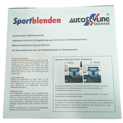 Sportblenden Alicante 14”  – Mattschwarz