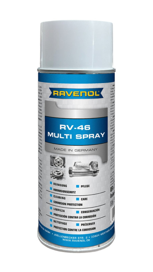 RAVENOL RV-46 Multi Spray – Vielseitiges Kriech-, Schmier- und Schutzspray
