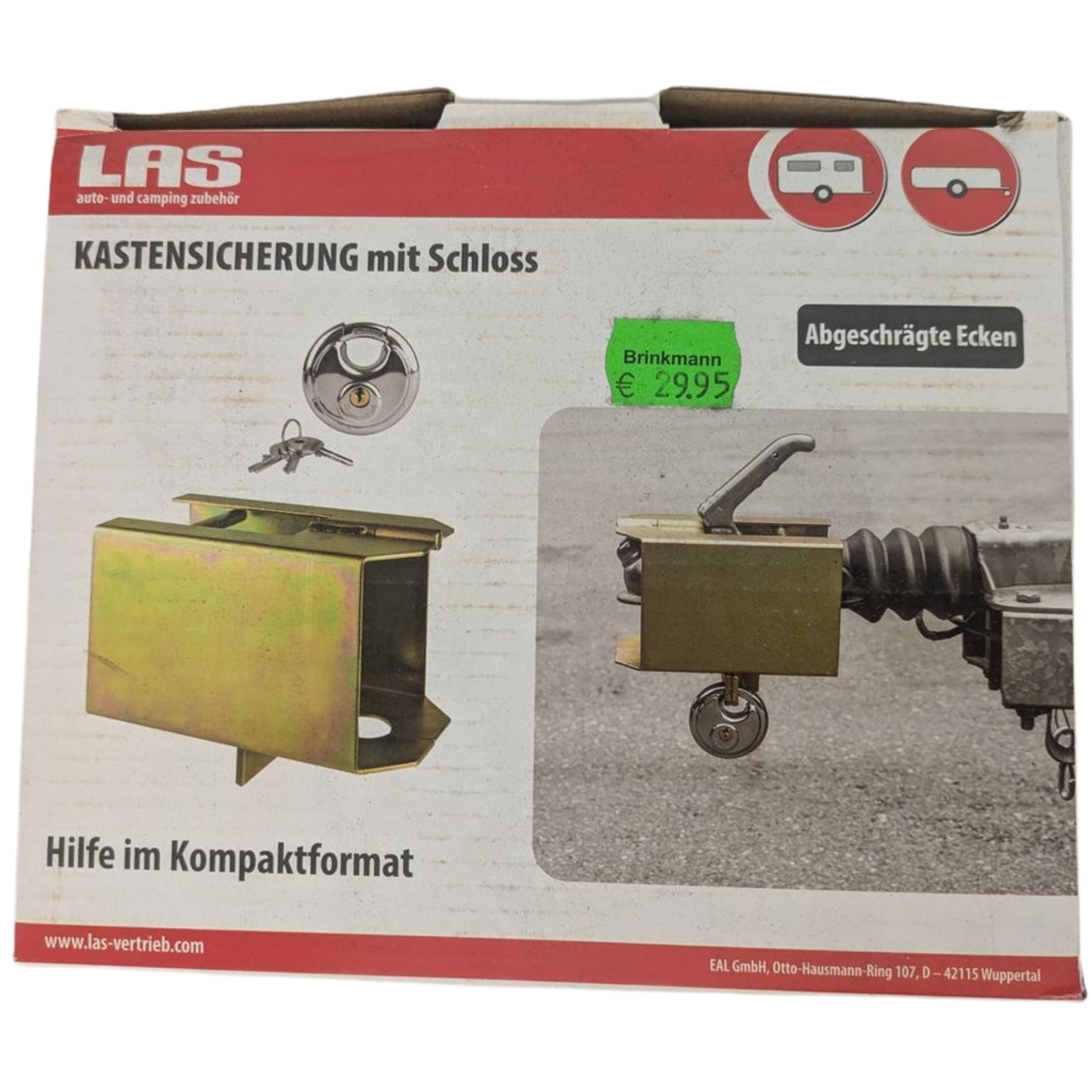 Kastensicherung – Anhängerschloss mit Bügelschloss