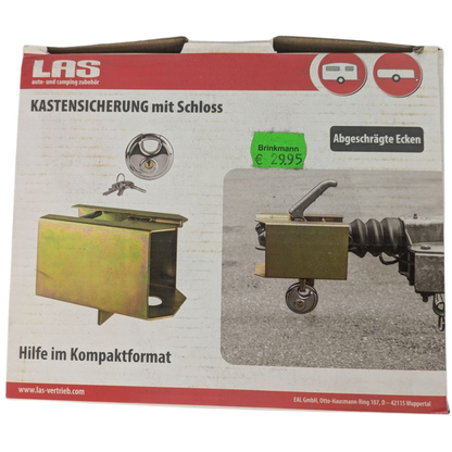 Kastensicherung – Anhängerschloss mit Bügelschloss