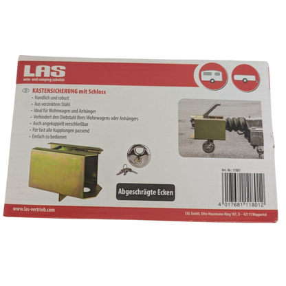 Kastensicherung – Anhängerschloss mit Bügelschloss
