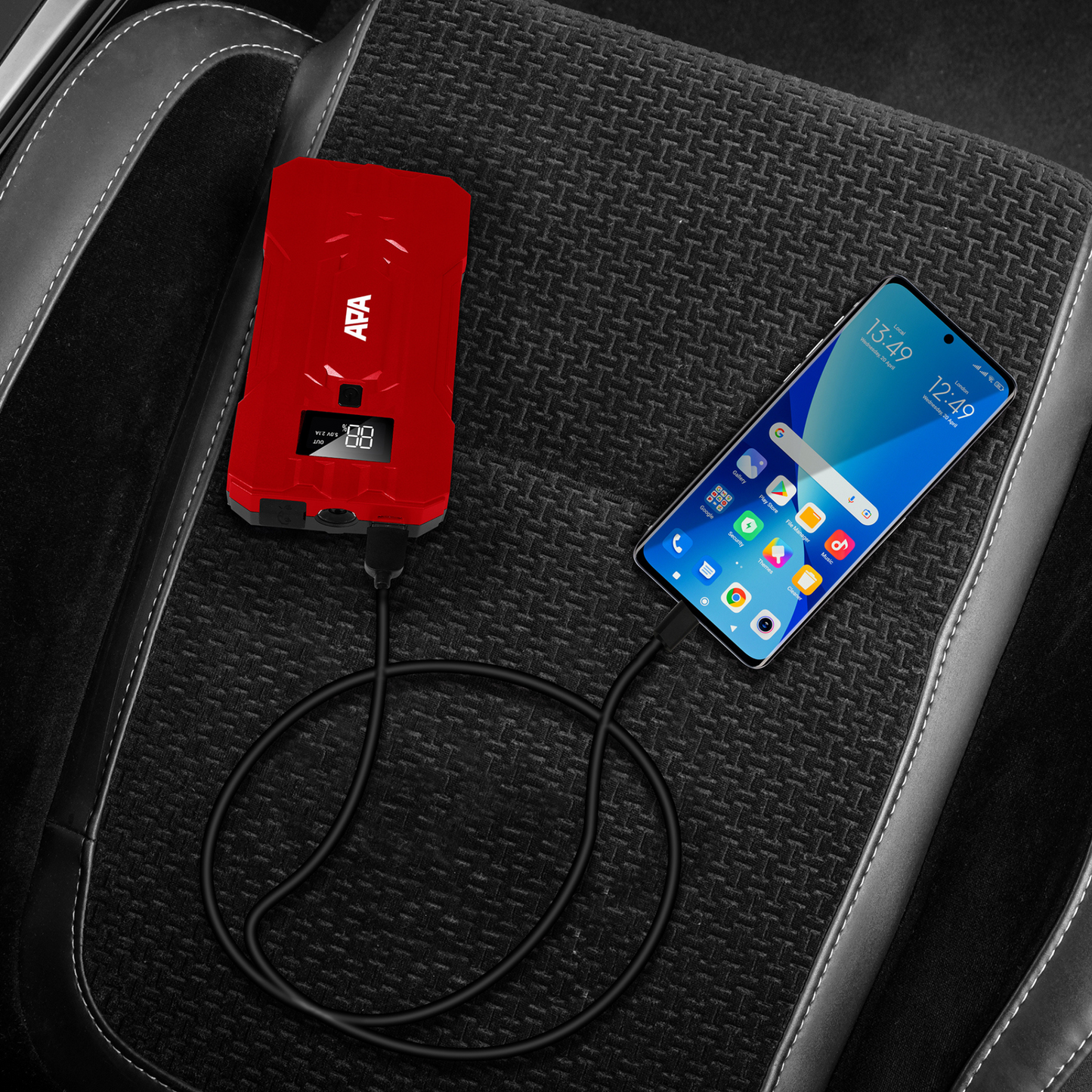 APA Lithium Powerpack 10.000 mAh – Starthilfe & Powerbank in Einem