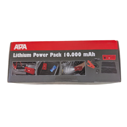 APA Lithium Powerpack 10.000 mAh – Starthilfe & Powerbank in Einem