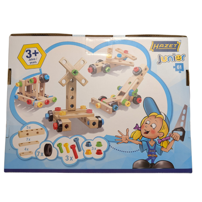 HAZET JuniorTool1 – 61-teiliges Kinder-Werkzeugset für kleine Handwerker