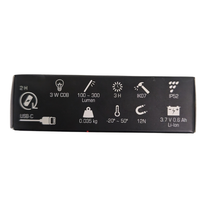 Car1 LED Mini lampe wiederauflaudbar mit USB-C