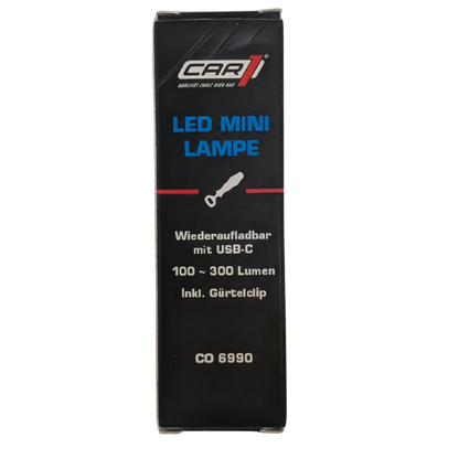 Car1 LED Mini lampe wiederauflaudbar mit USB-C