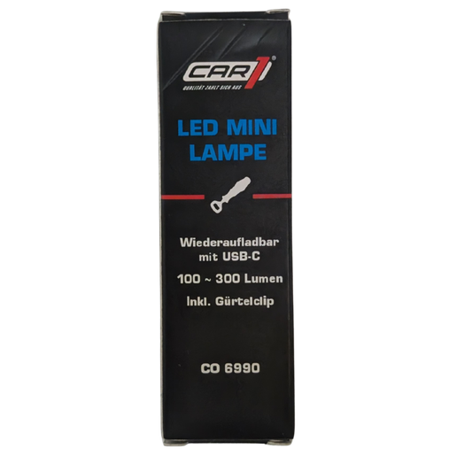 Car1 LED Mini lampe wiederauflaudbar mit USB-C