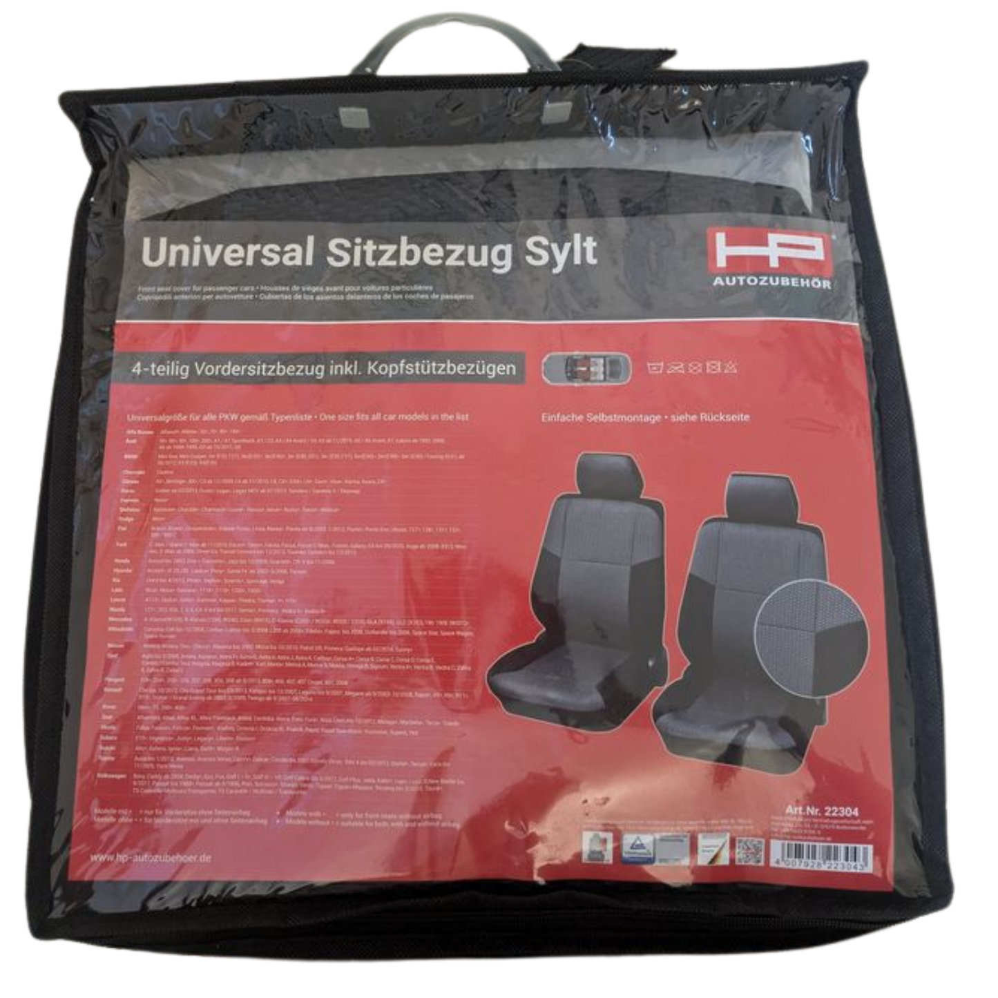 Universal Sitzbezug Sylt 4-tlg. - Schwarz