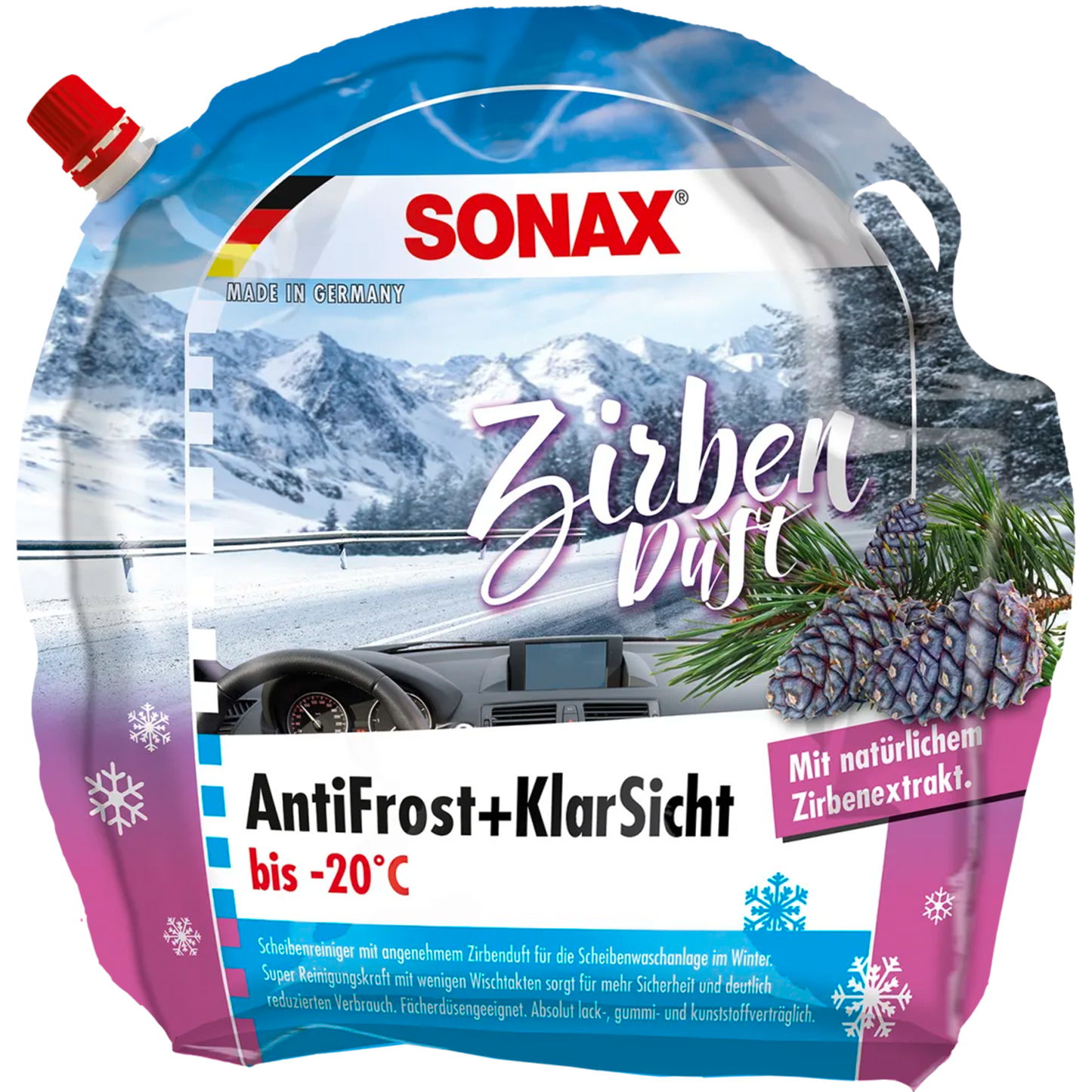 SONAX ochrona przed zamarzaniem i przejrzystość „Zirbe” - do -20°C
