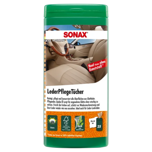 SONAX Lederpflegetücher Box