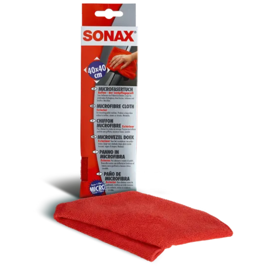 Ściereczka z mikrofibry SONAX do użytku zewnętrznego – profesjonalna pielęgnacja lakieru