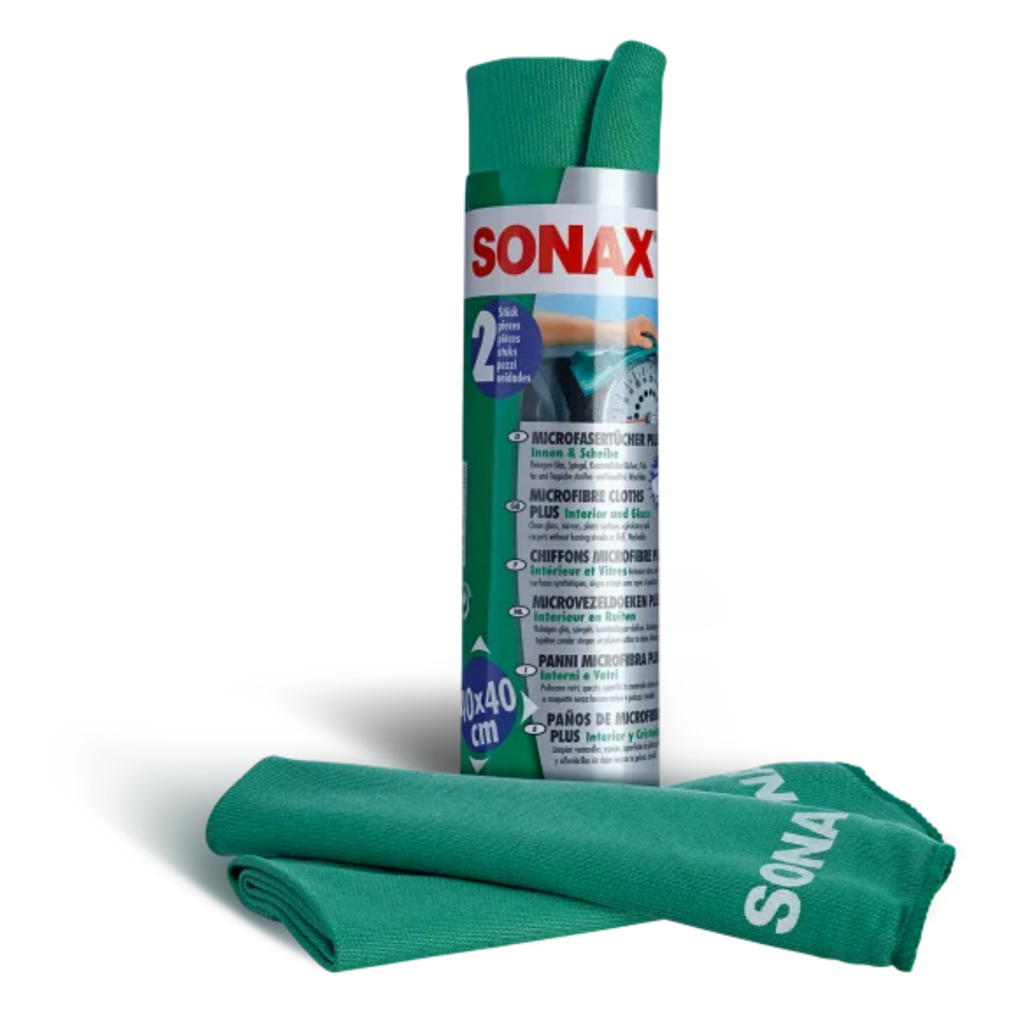 Ściereczka z mikrofibry SONAX PLUS wewnątrz + krążek