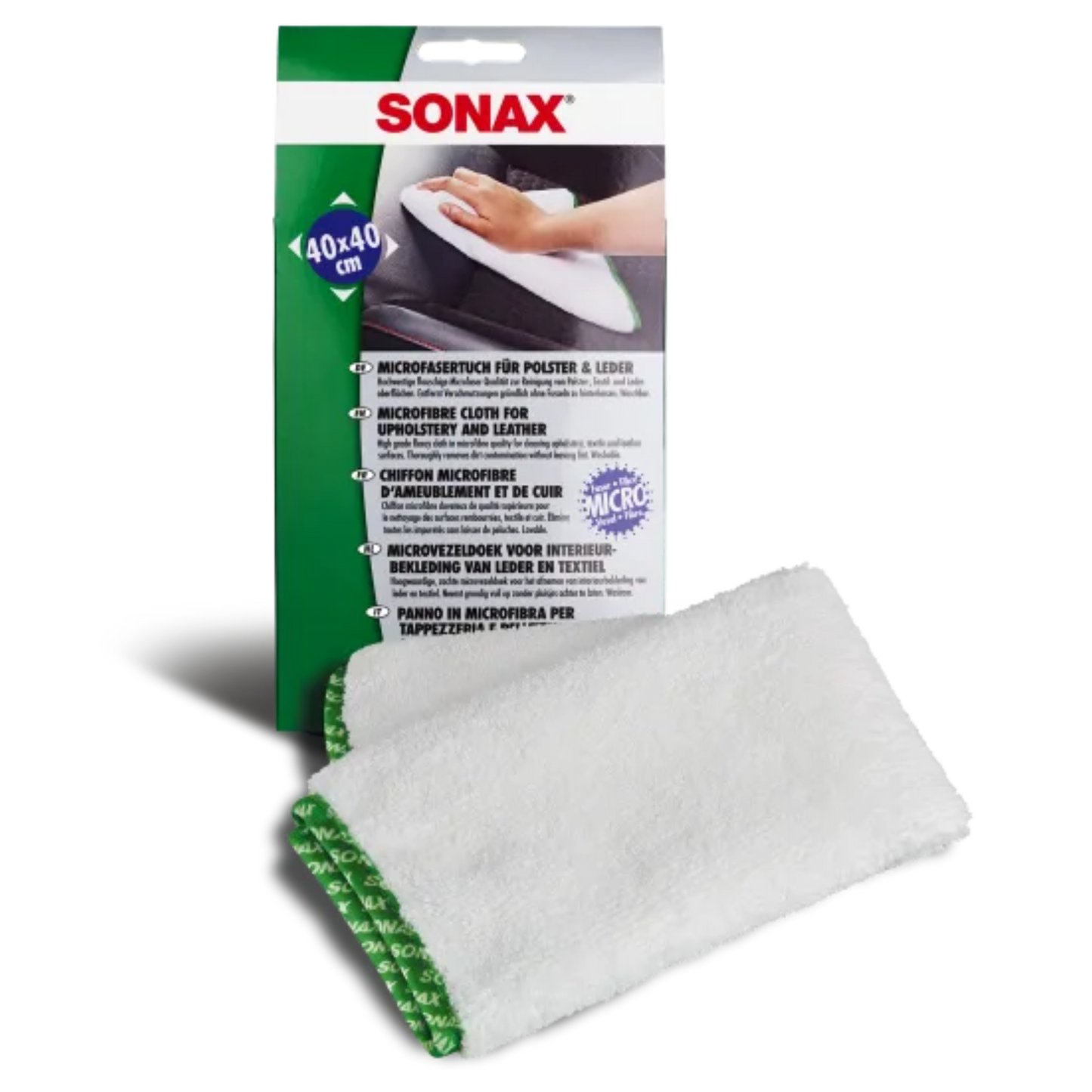 SONAX Microfasertuch für Polster + Leder